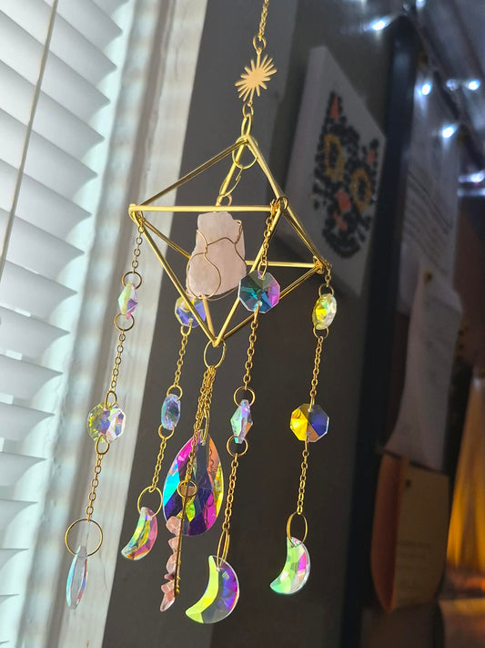 Rose Quartz Suncatcher