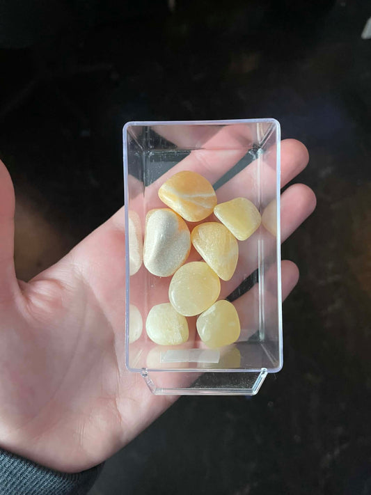 Yellow Calcite Tumble Stones