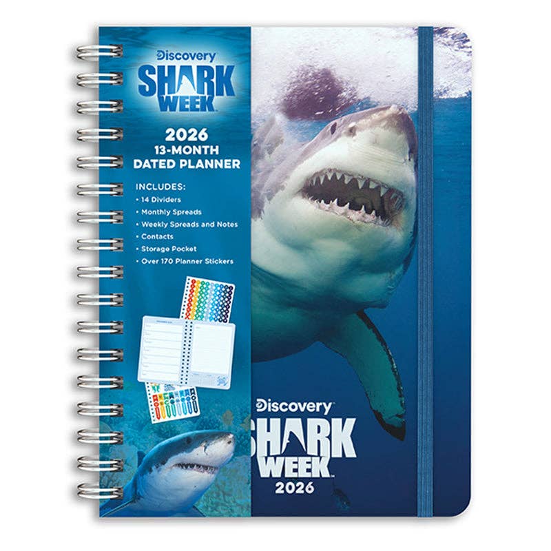 2026 Shark Week 13-Month Weekly Planner - SALE!