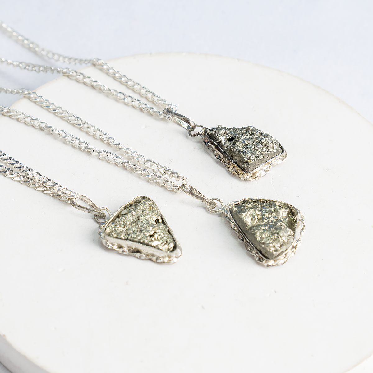 Crystal Pendant | Pyrite Necklace | Wealth Protection