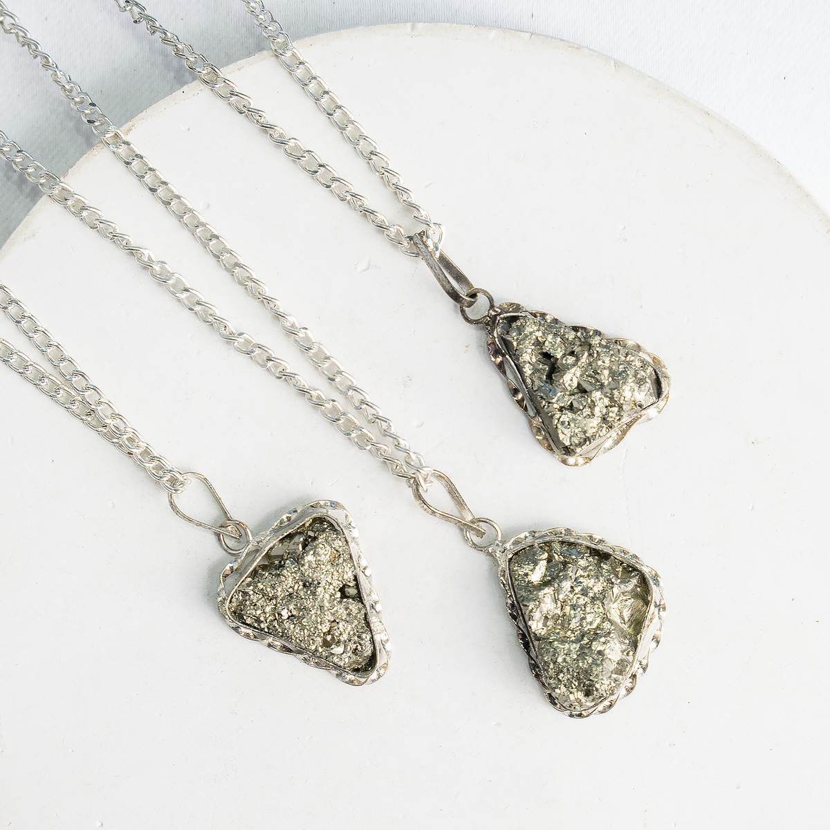 Crystal Pendant | Pyrite Necklace | Wealth Protection