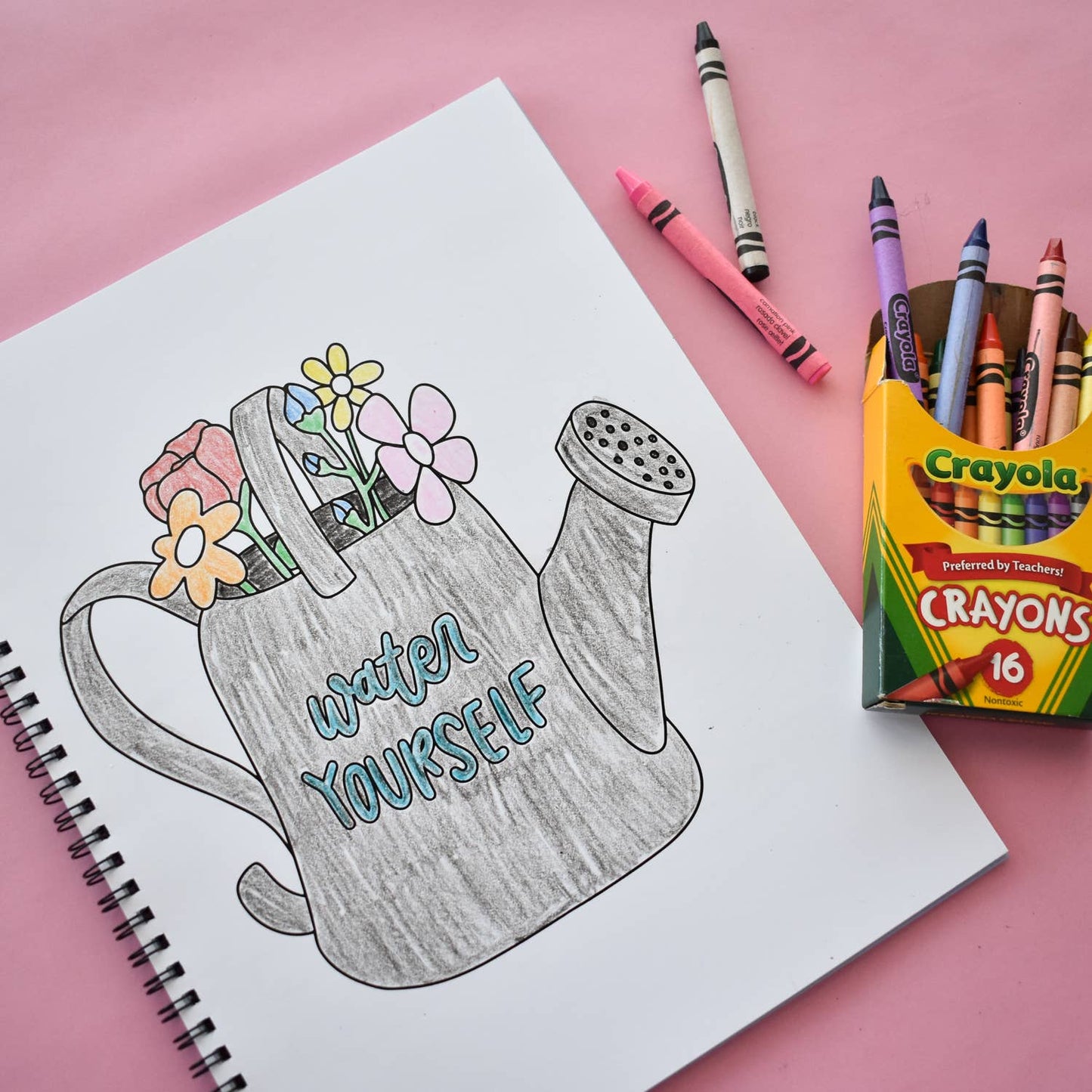 Mental Health Coloring Book | Simple Adult Coloring Book