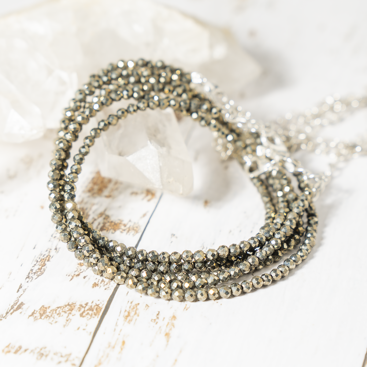 Pyrite Anklet | Faceted Beads | Money Magnet Crystal