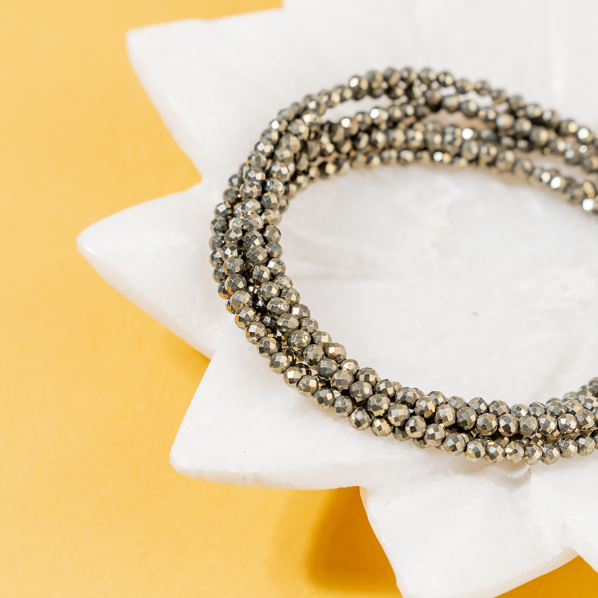Pyrite Anklet | Faceted Beads | Money Magnet Crystal