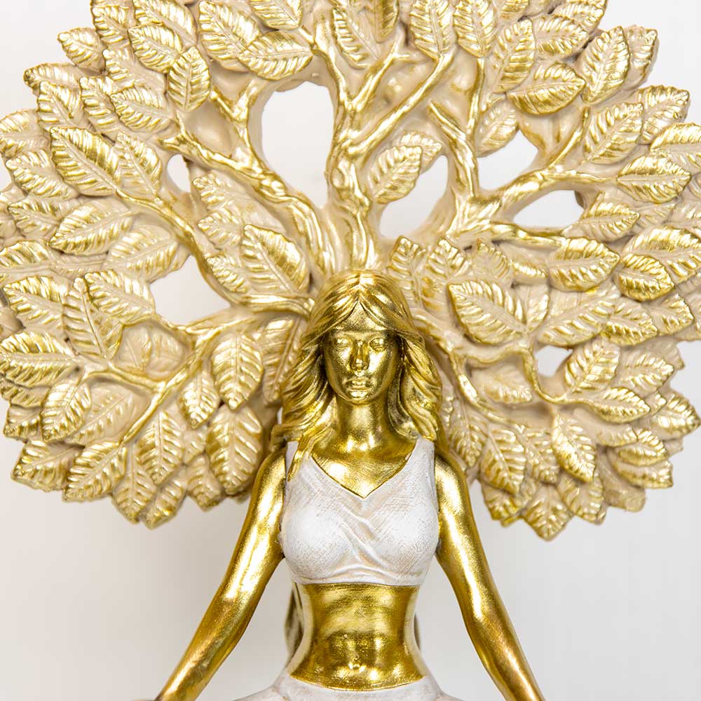 Polyresin Statue Yoga Lady w/Tree of Life (Each)