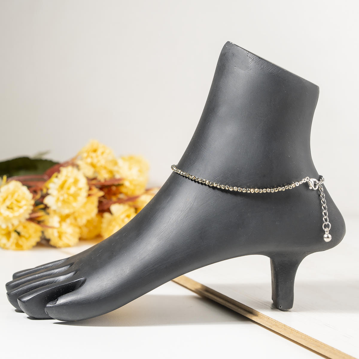 Pyrite Anklet | Faceted Beads | Money Magnet Crystal