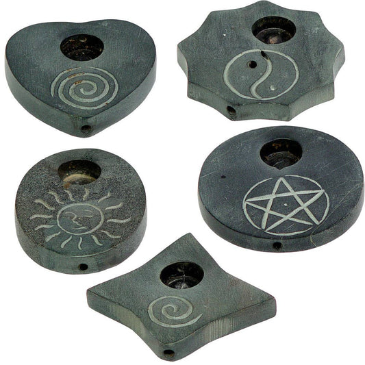 Soapstone Cone Burners Assortment Black (1 Piece)