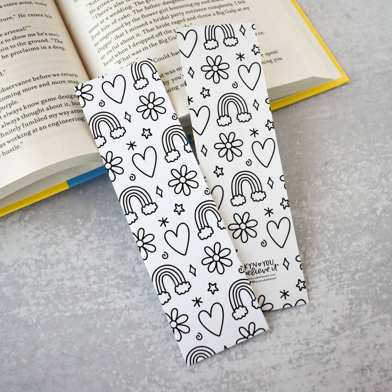 Rainbow Pattern Coloring Bookmark