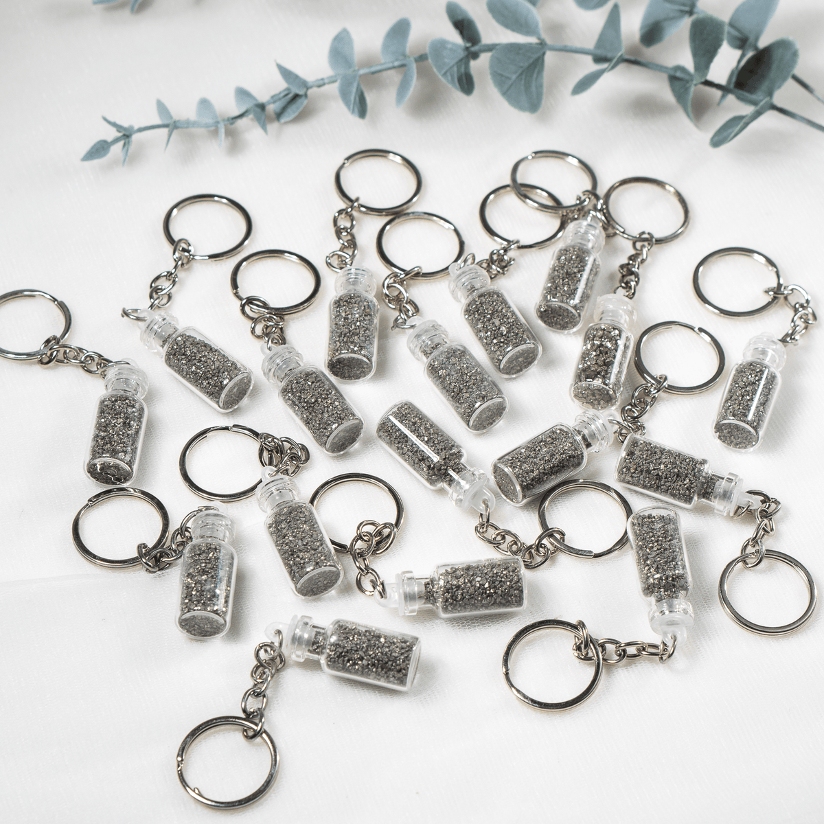 Pyrite Treasure Bottle Keychain | Keyring | Lucky Charm