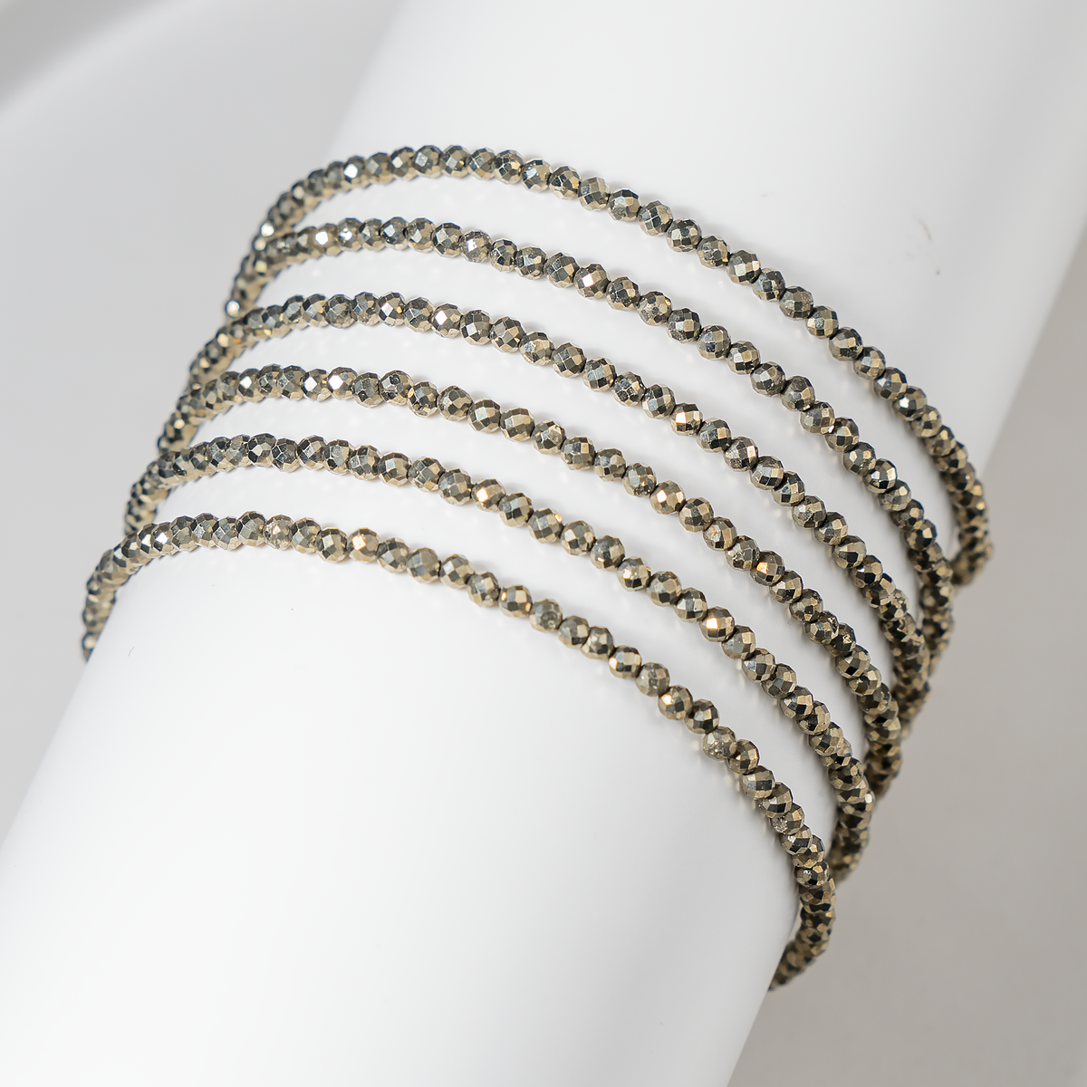 Pyrite Anklet | Faceted Beads | Money Magnet Crystal
