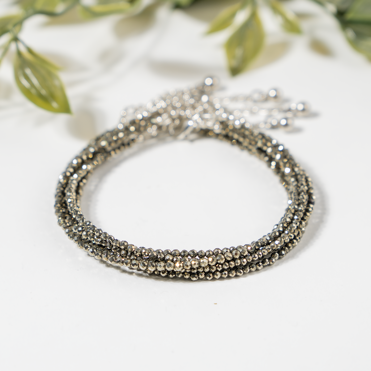 Pyrite Anklet | Faceted Beads | Money Magnet Crystal