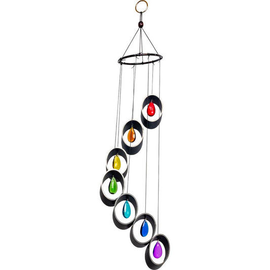 Metal Windchime Black - Chakra (Each)