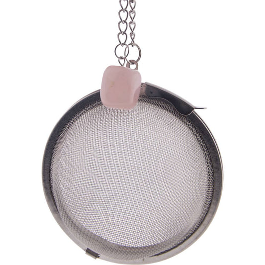 Stainless Steel Tea Infuser Ball - Rose Quartz (Each)