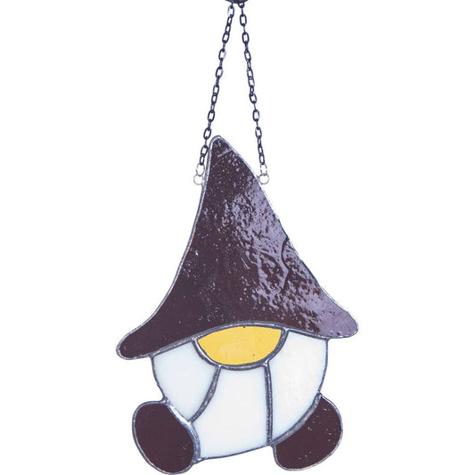 Stained Glass Suncatcher Gnome - Grumpy - As Is  (Each)