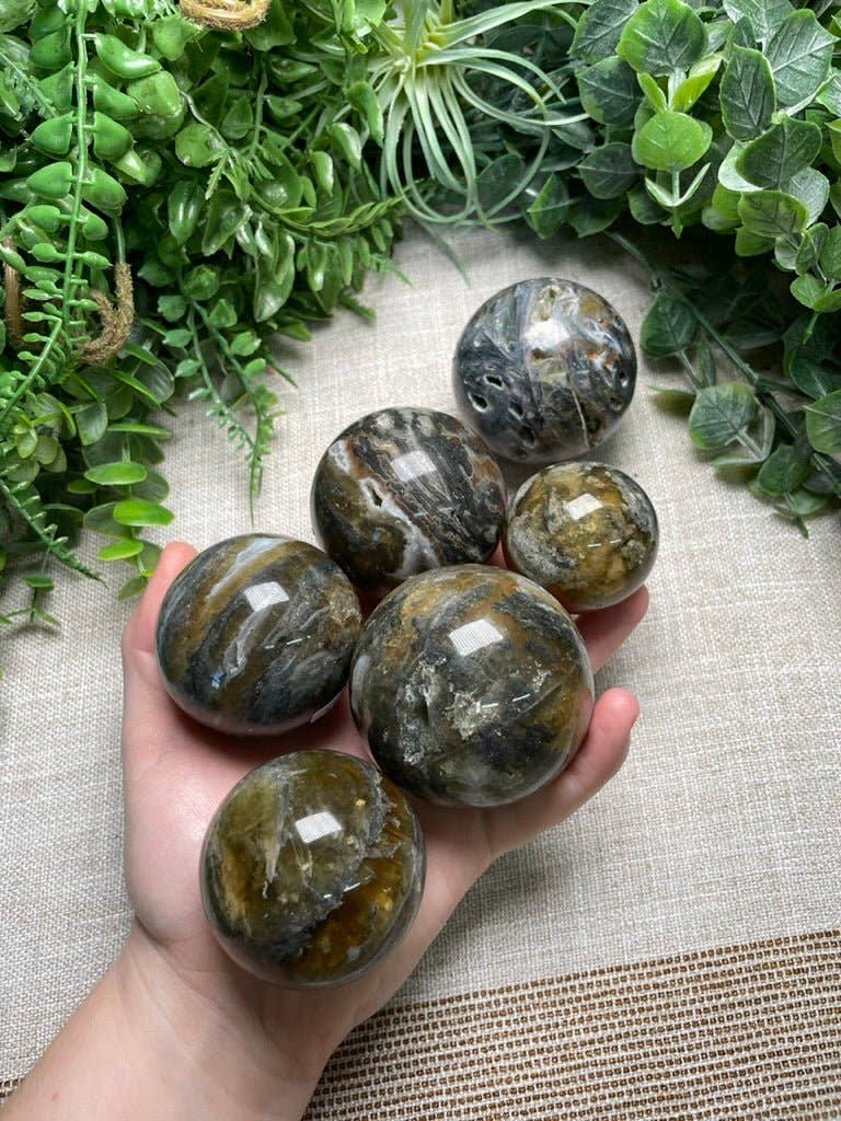 Yellow Fluorite and Sphalerite Sphere