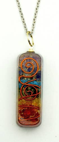 Chakra Orgonite Necklace with chain