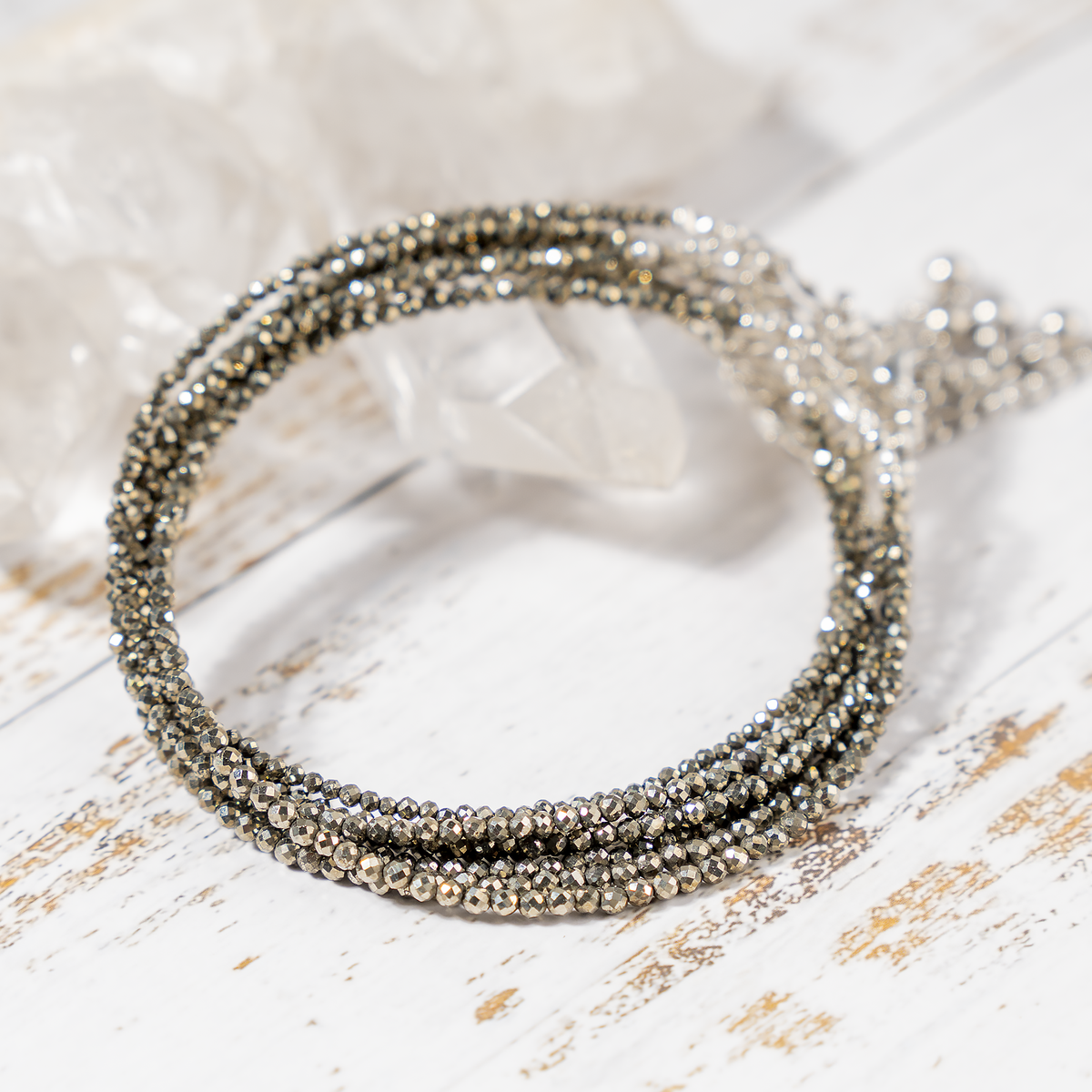 Pyrite Anklet | Faceted Beads | Money Magnet Crystal