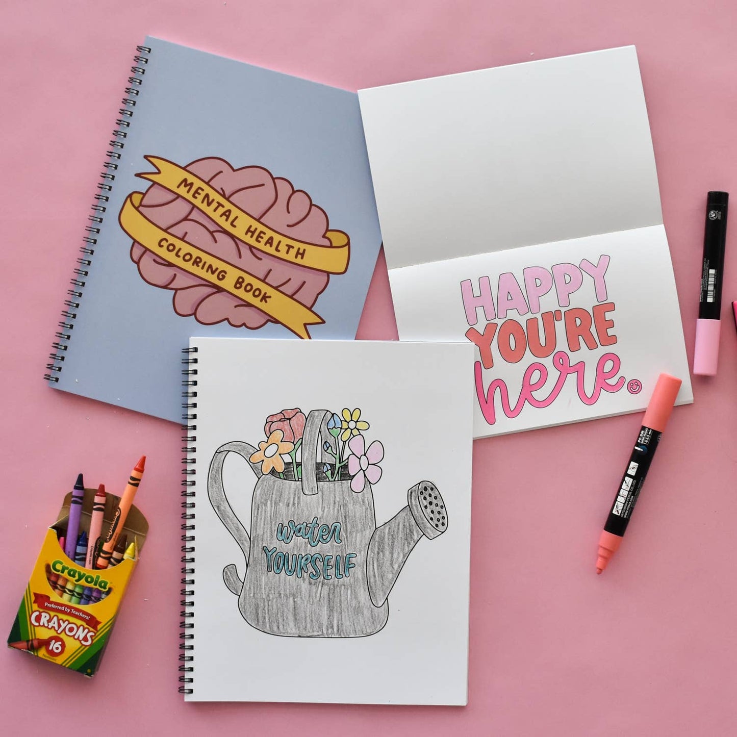 Mental Health Coloring Book | Simple Adult Coloring Book