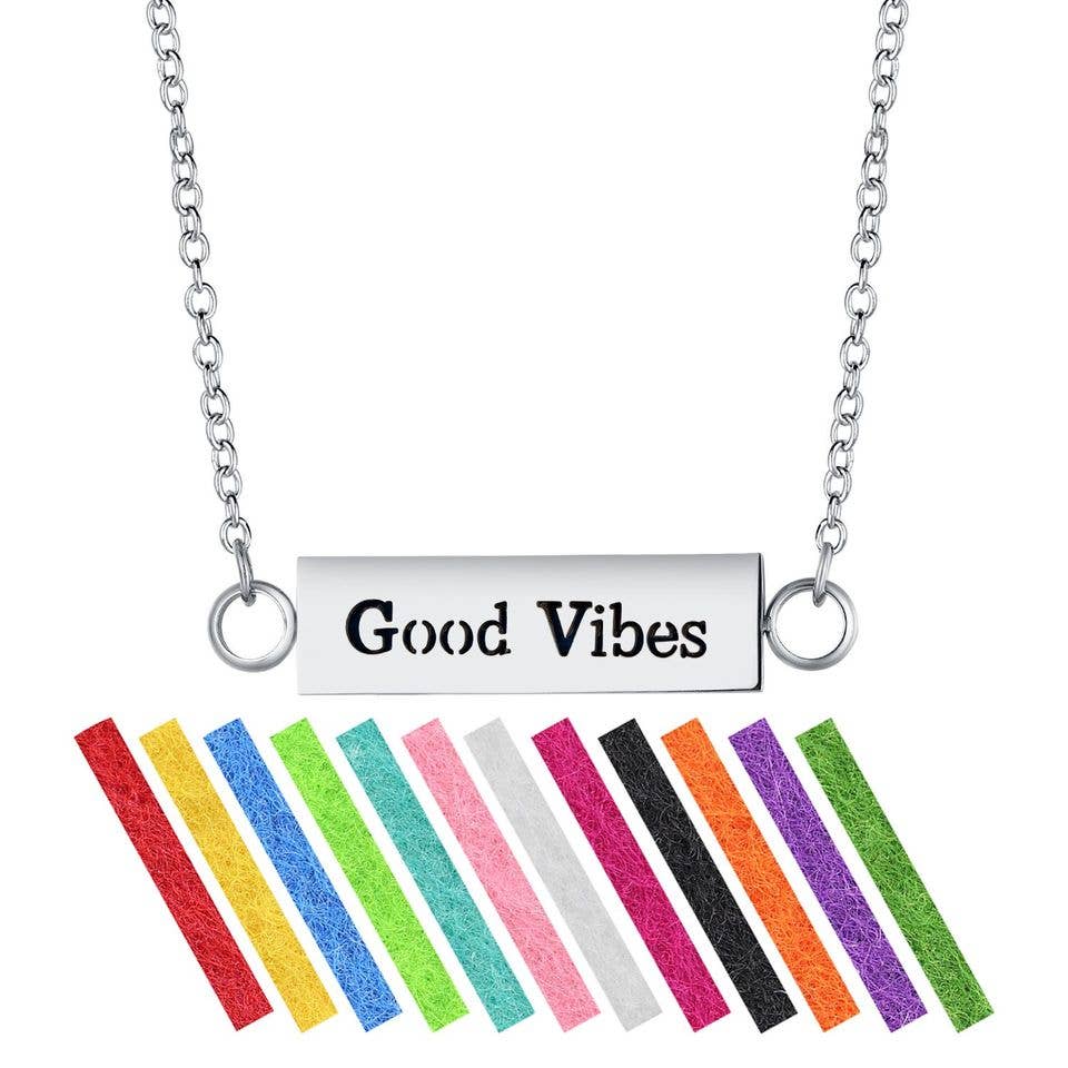 Good Vibes Diffuser Bar Necklace