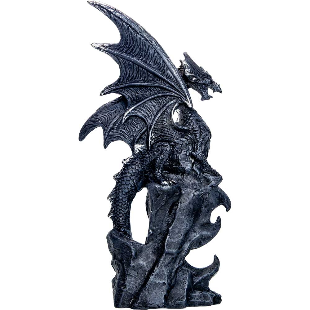 Polyresin Winged Dragon Perched on Shield w/Gem (Set of 2)