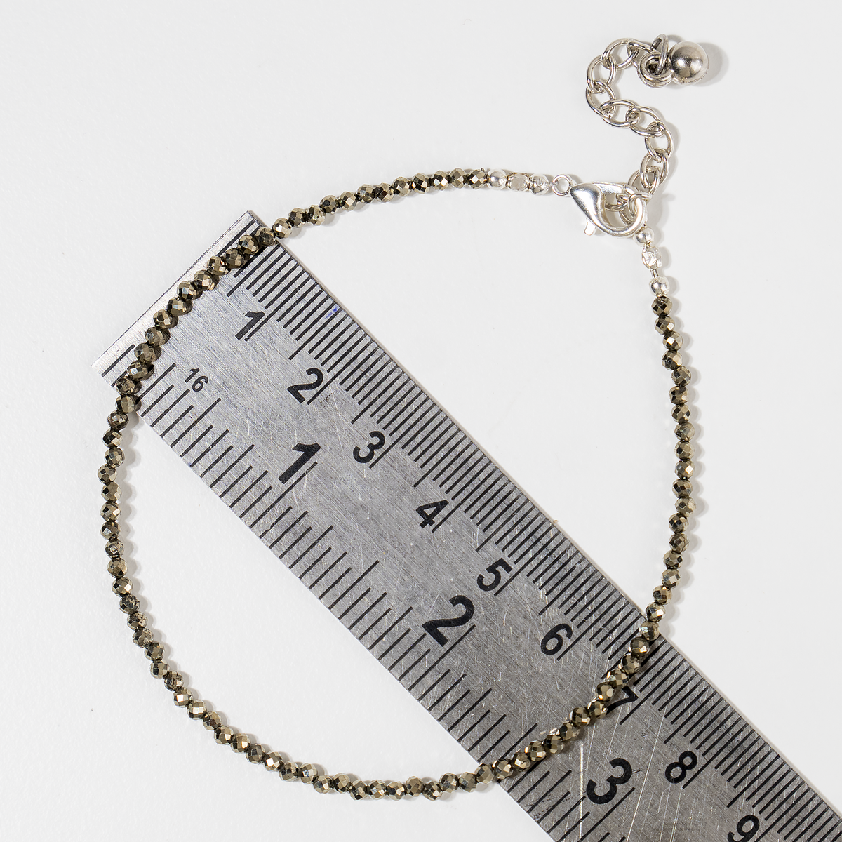 Pyrite Anklet | Faceted Beads | Money Magnet Crystal