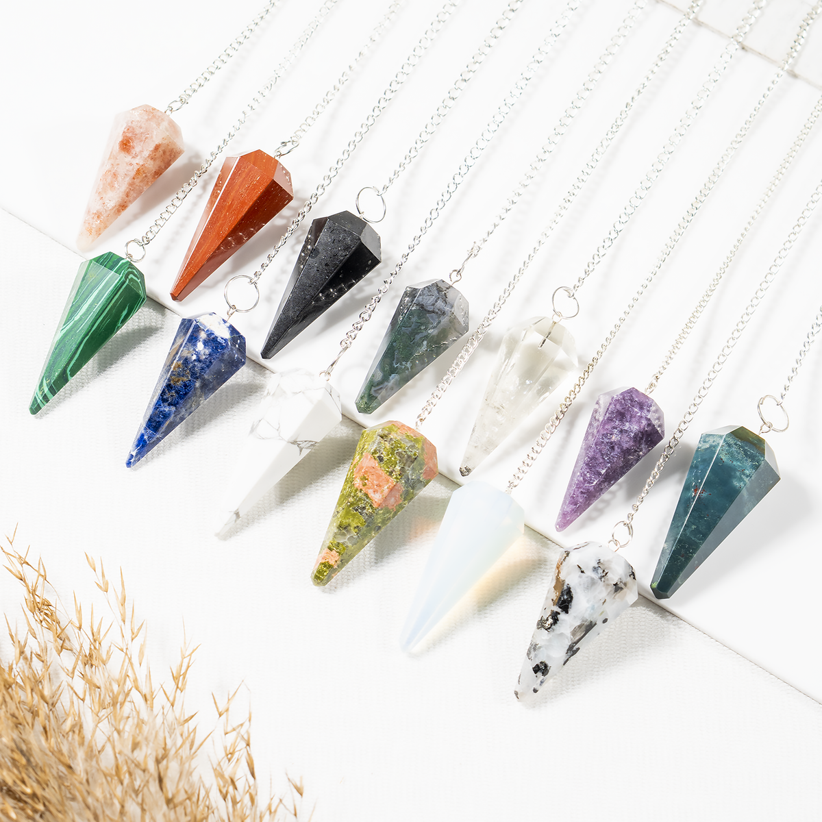 Gemstone Dowsing Pendulum | Chakra Healing Tool | Reiki Tool