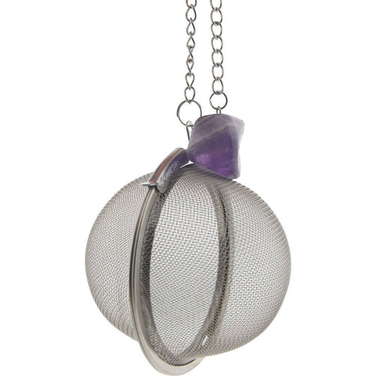 Stainless steel Tea Infuser Ball - Amethyst (Each)