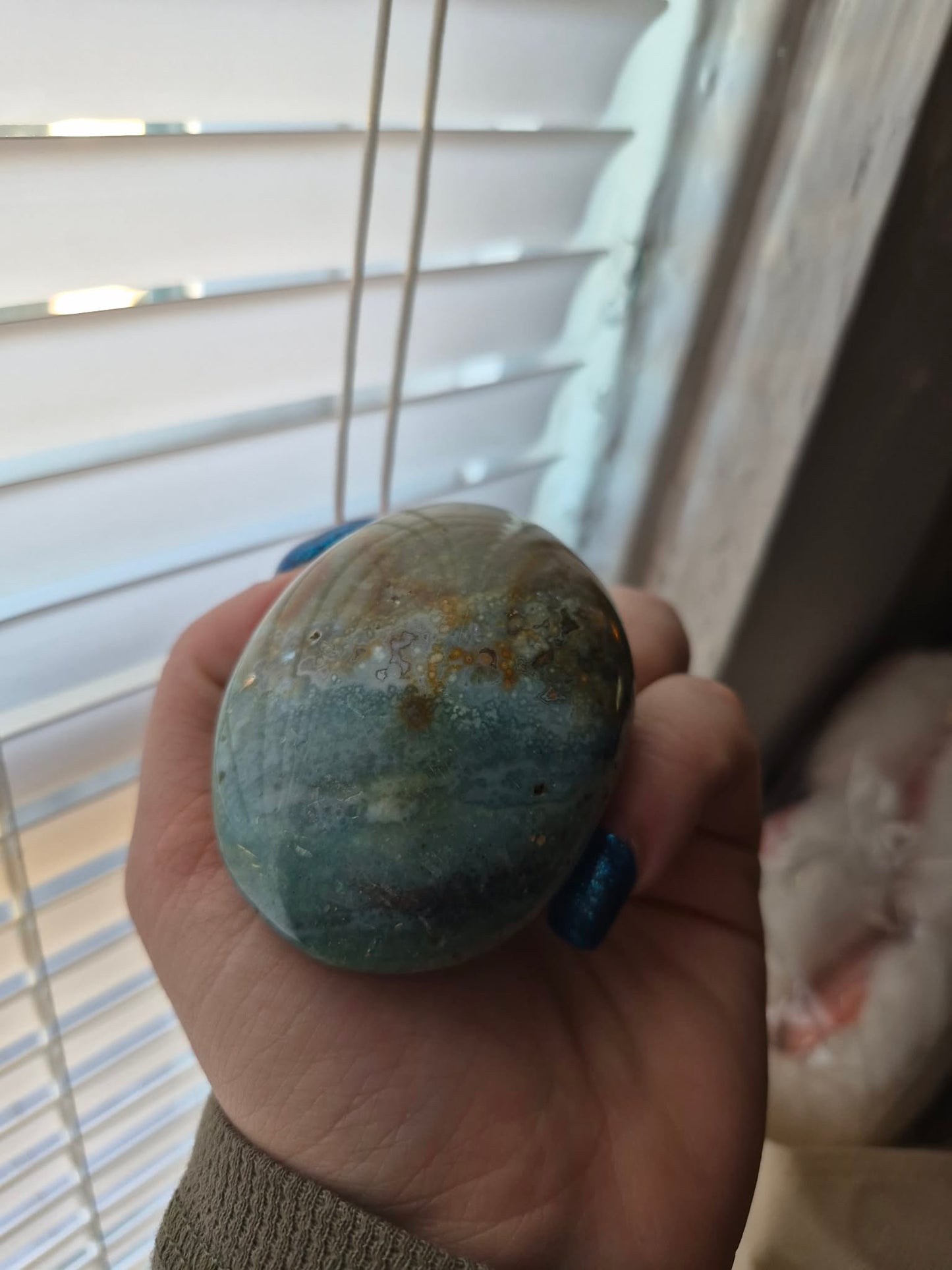 Ocean Jasper Palm stone | Intuitively Picked