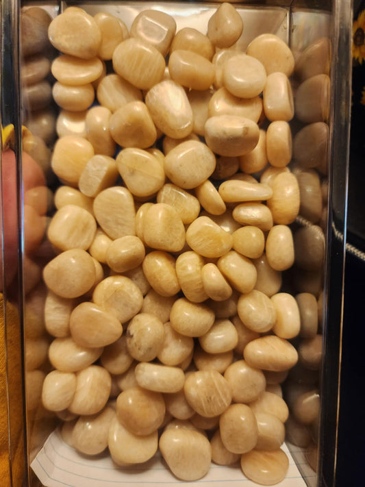 Peach Moonstone Tumbled Stones